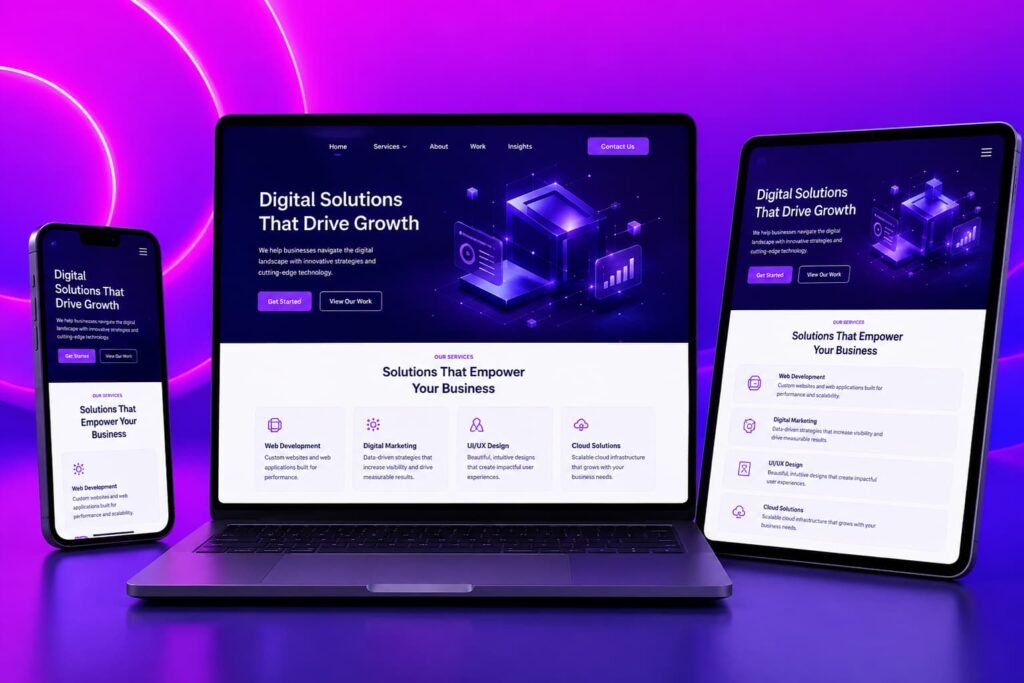 Premium Responsive Website Device Mockup
